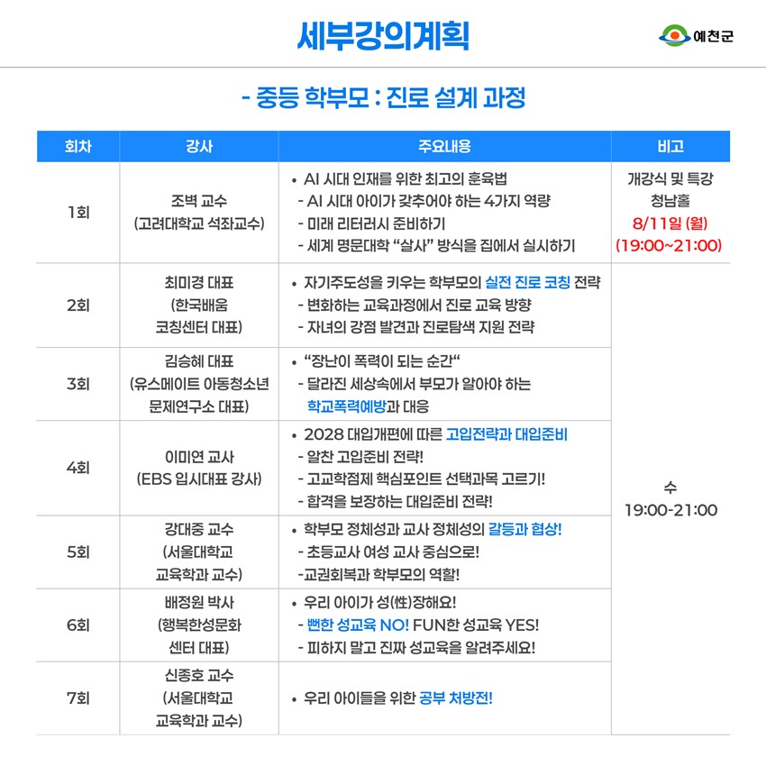 5.예천 아이사랑 학부모 대학 개강✨